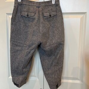Vintage Woolrich Wool Nylon Gray Tweed Cuff Knickers Riding Pants Womens Size 10